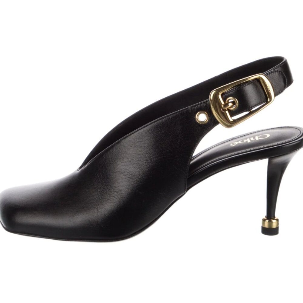 Chloe Andrea Leather Slingback Pumps